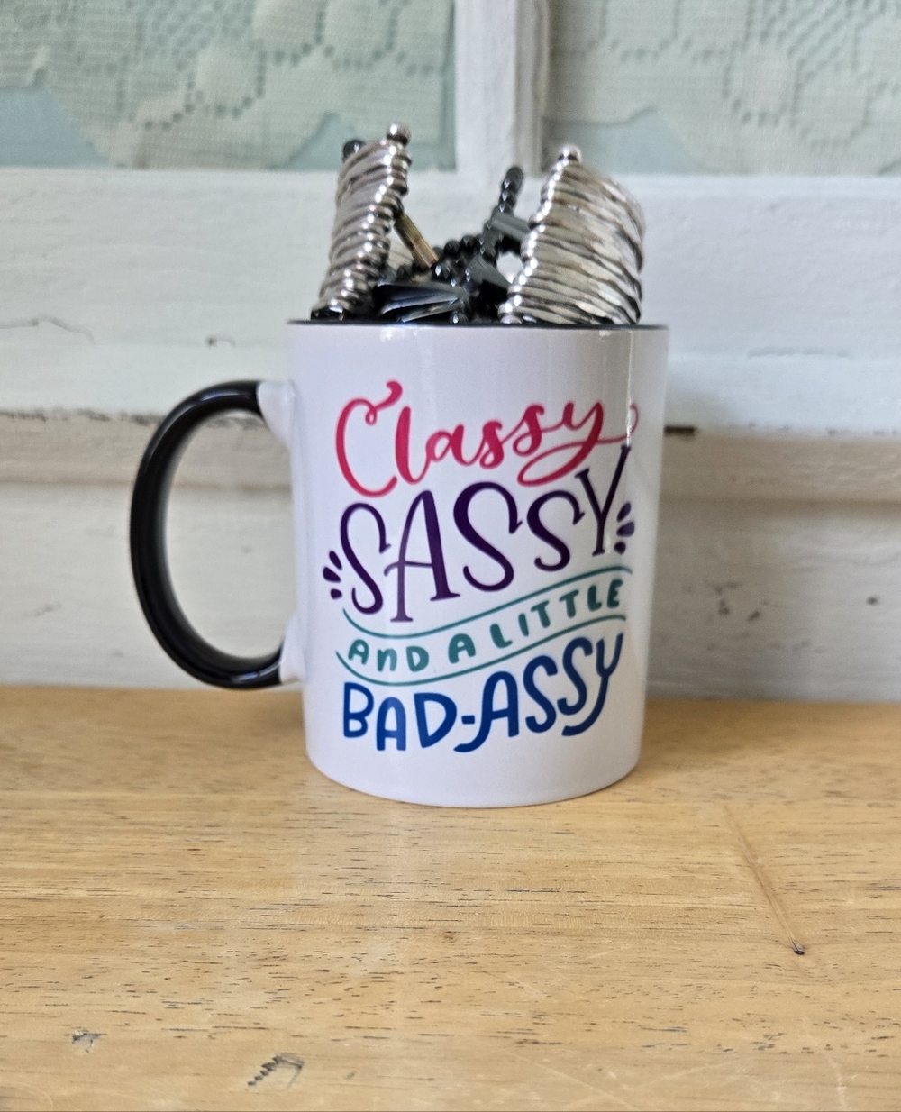 Classy Sassy Mug With Mixed Fashion Jewelry Bundle